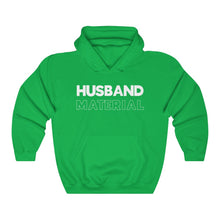 Load image into Gallery viewer, Husband Material White Hooded Sweatshirt