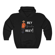 Load image into Gallery viewer, Hey Girl Heey! White Logo Hooded Sweatshirt