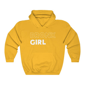 Bronx Girl White Hooded Sweatshirt