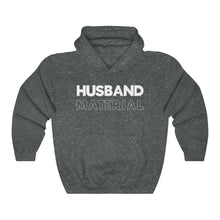 Load image into Gallery viewer, Husband Material White Hooded Sweatshirt