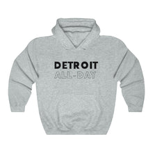 Load image into Gallery viewer, Detroit All-Day Black Hooded Sweatshirt