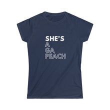 Load image into Gallery viewer, She's a GA Peach Women's Softstyle Tee