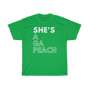 She's A GA Peach Unisex Heavy Cotton Tee