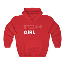 Load image into Gallery viewer, Texas Girl White Hooded Sweatshirt