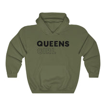 Load image into Gallery viewer, Queens Girl Black Hooded Sweatshirt