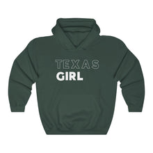 Load image into Gallery viewer, Texas Girl White Hooded Sweatshirt
