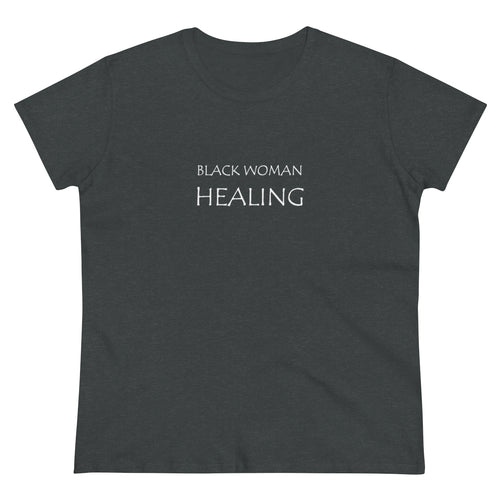 Black Woman Healing Midweight Cotton Tee
