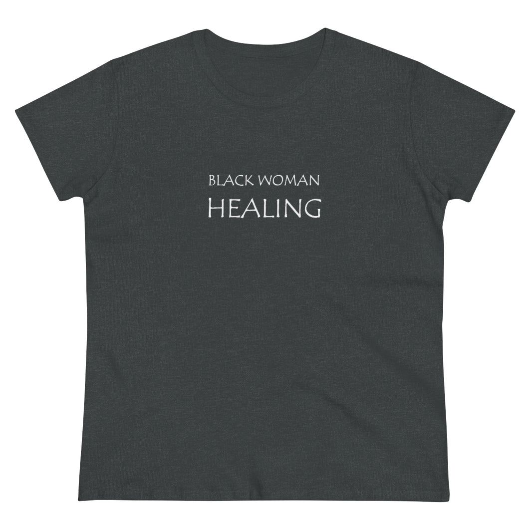 Black Woman Healing Midweight Cotton Tee