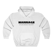 Load image into Gallery viewer, Marriage A False Sense Black Hooded Sweatshirt