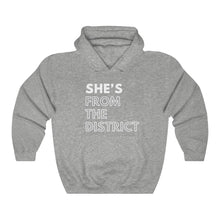 Load image into Gallery viewer, She's From the District Unisex Heavy Blend™ Hooded Sweatshirt