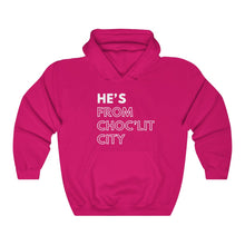 Load image into Gallery viewer, He's from Choc'Lit City Unisex Heavy Blend™ Hooded Sweatshirt
