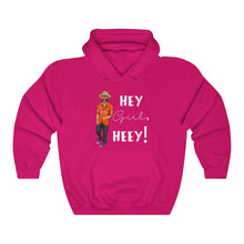 Load image into Gallery viewer, Hey Girl Heey! White Logo Hooded Sweatshirt