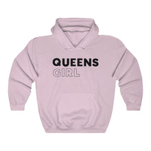 Load image into Gallery viewer, Queens Girl Black Hooded Sweatshirt