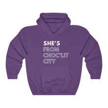 Load image into Gallery viewer, She's From Choc'Lit City Unisex Heavy Blend™ Hooded Sweatshirt