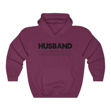 Load image into Gallery viewer, Husband Material Black Hooded Sweatshirt