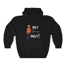 Load image into Gallery viewer, Hey Boy Heey! White Logo Hooded Sweatshirt