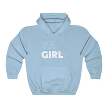 Load image into Gallery viewer, VA Girl White Hooded Sweatshirt
