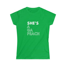 Load image into Gallery viewer, She's a GA Peach Women's Softstyle Tee