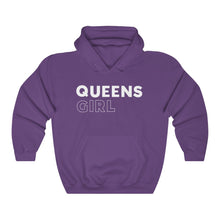 Load image into Gallery viewer, Queens Girl White Hooded Sweatshirt
