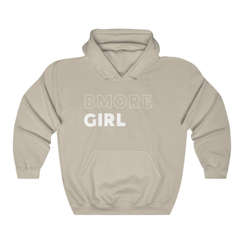 BMore Girl White Hooded Sweatshirt