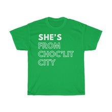 Load image into Gallery viewer, She's Choc'Lit City Unisex Heavy Cotton Tee