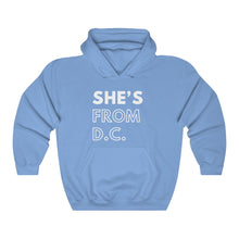 Load image into Gallery viewer, She's From DC Unisex Heavy Blend™ Hooded Sweatshirt