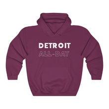 Load image into Gallery viewer, Detroit All-Day White Hooded Sweatshirt