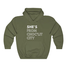 Load image into Gallery viewer, She's From Choc'Lit City Unisex Heavy Blend™ Hooded Sweatshirt