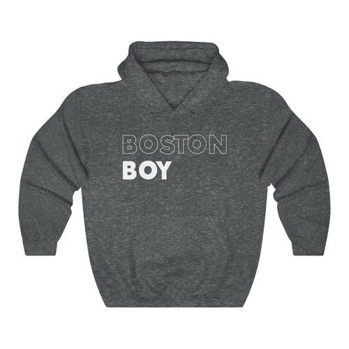 Boston Boy White Hooded Sweatshirt