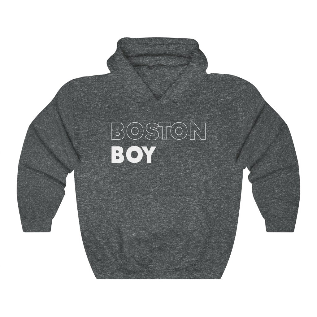 Boston Boy White Hooded Sweatshirt