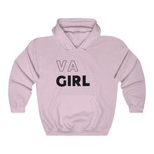 Load image into Gallery viewer, VA Girl Black Hooded Sweatshirt