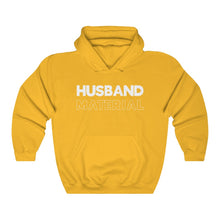 Load image into Gallery viewer, Husband Material White Hooded Sweatshirt