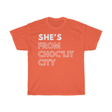 Load image into Gallery viewer, She's Choc'Lit City Unisex Heavy Cotton Tee