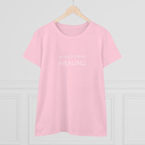 Black Woman Healing Midweight Cotton Tee