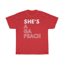 Load image into Gallery viewer, She&#39;s A GA Peach Unisex Heavy Cotton Tee