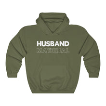 Load image into Gallery viewer, Husband Material White Hooded Sweatshirt