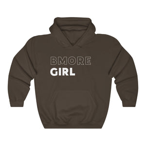 BMore Girl White Hooded Sweatshirt