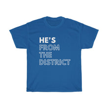 Load image into Gallery viewer, He's From the District Unisex Heavy Cotton Tee