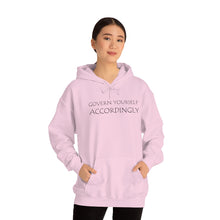 Load image into Gallery viewer, Govern Yourself Accordingly Hooded Sweatshirt
