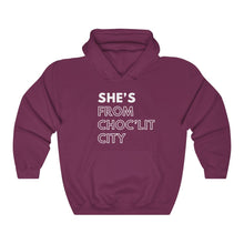 Load image into Gallery viewer, She's From Choc'Lit City Unisex Heavy Blend™ Hooded Sweatshirt