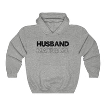Load image into Gallery viewer, Husband Material Black Hooded Sweatshirt