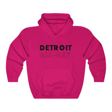 Load image into Gallery viewer, Detroit All-Day Black Hooded Sweatshirt