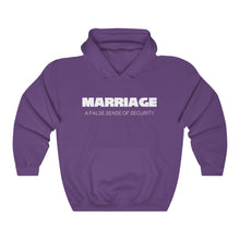 Load image into Gallery viewer, Marriage: A False Sense White Hooded Sweatshirt