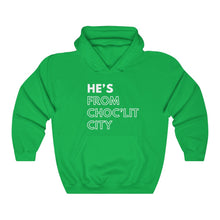 Load image into Gallery viewer, He's from Choc'Lit City Unisex Heavy Blend™ Hooded Sweatshirt