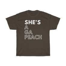 Load image into Gallery viewer, She&#39;s A GA Peach Unisex Heavy Cotton Tee