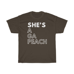 She's A GA Peach Unisex Heavy Cotton Tee