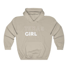 Load image into Gallery viewer, Texas Girl White Hooded Sweatshirt