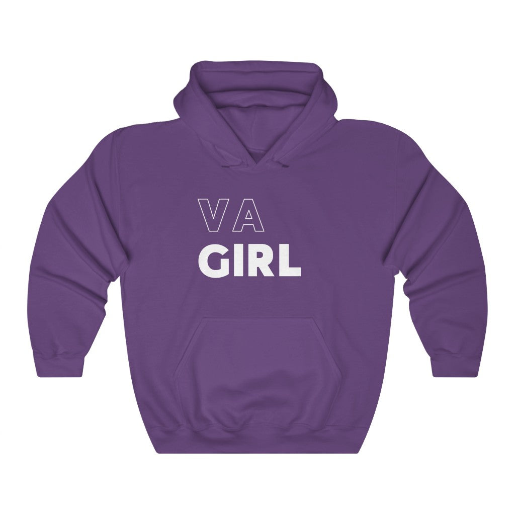 VA Girl White Hooded Sweatshirt