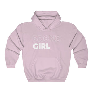 Bronx Girl White Hooded Sweatshirt