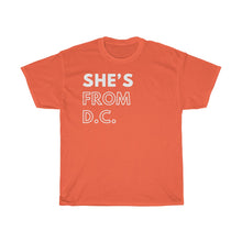 Load image into Gallery viewer, She's From DC Unisex Heavy Cotton Tee